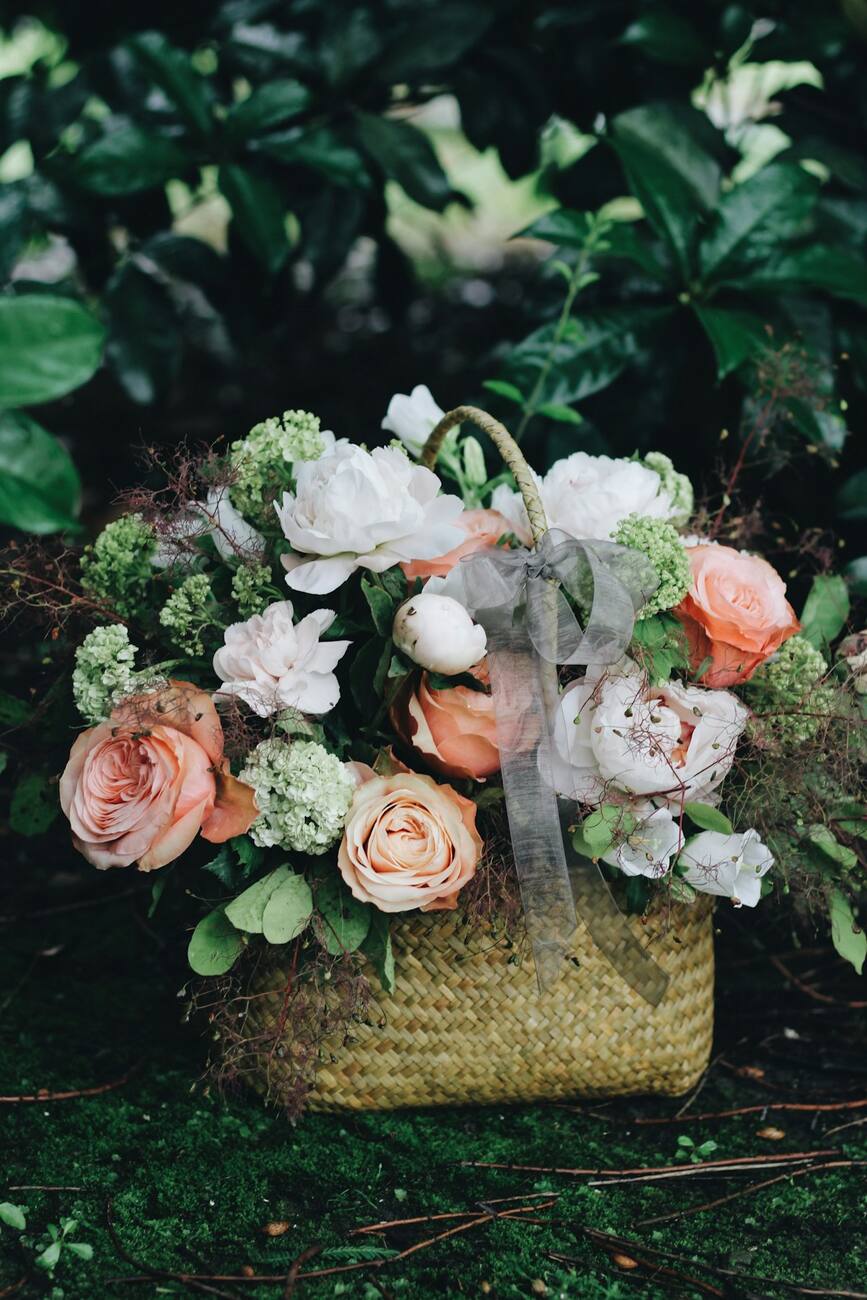 Cesta de flores
